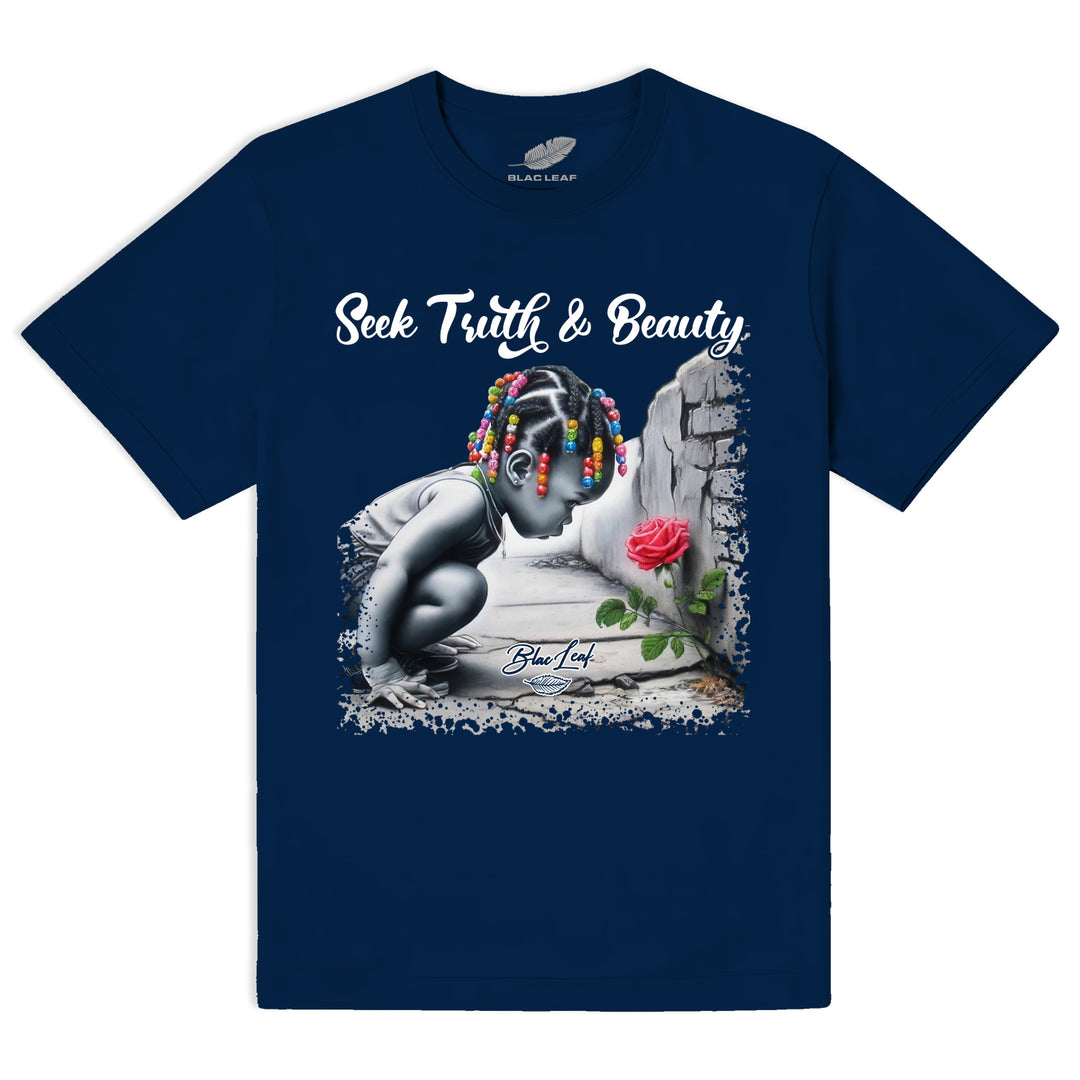 SEEK TRUTH & BEAUTY NAVY SHIRT