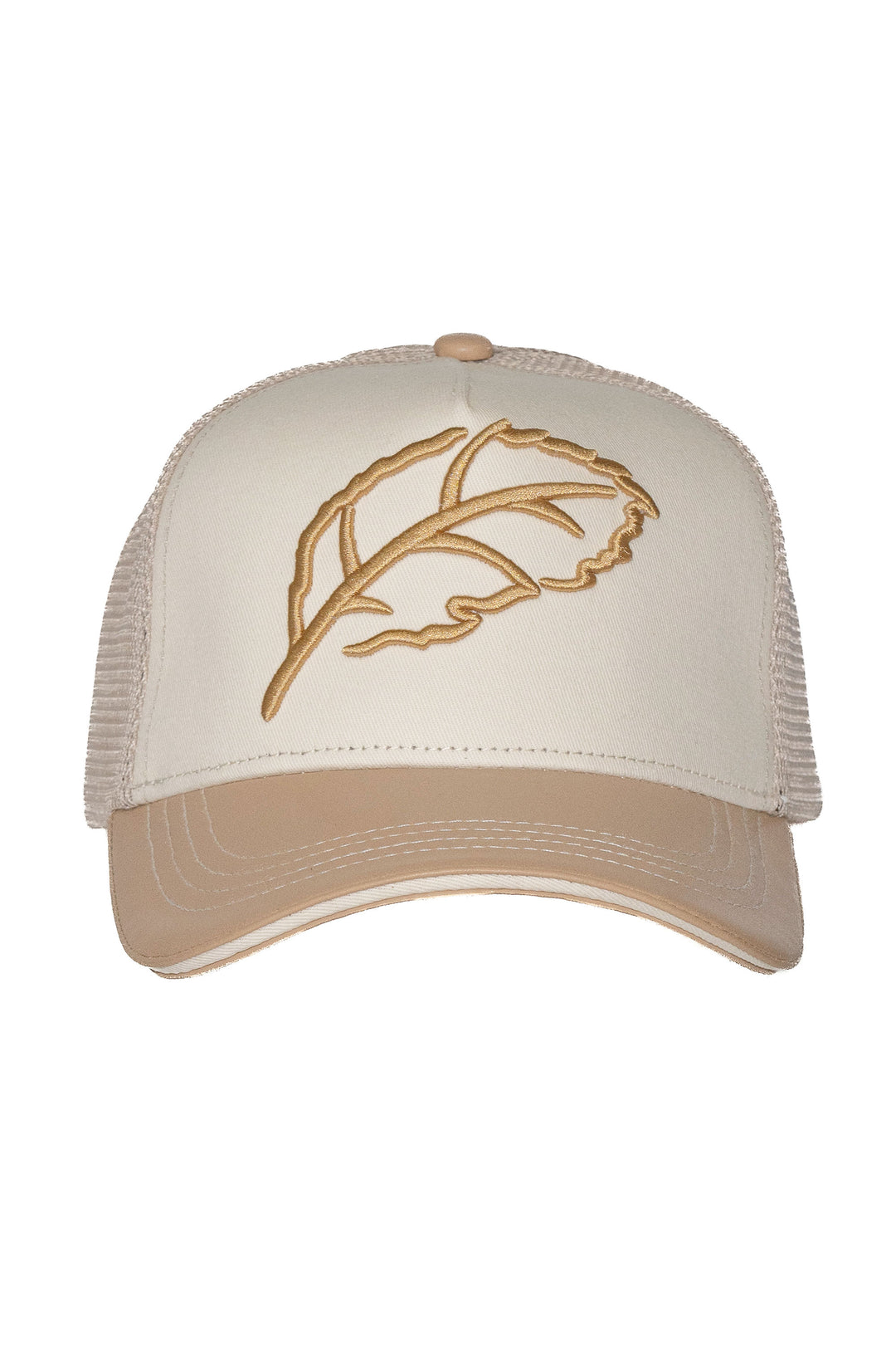 Elite Embroidered Vegan Leather Trucker