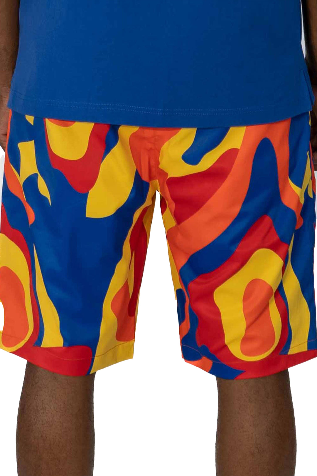 Color Mix Nylon Lava Camo Shorts