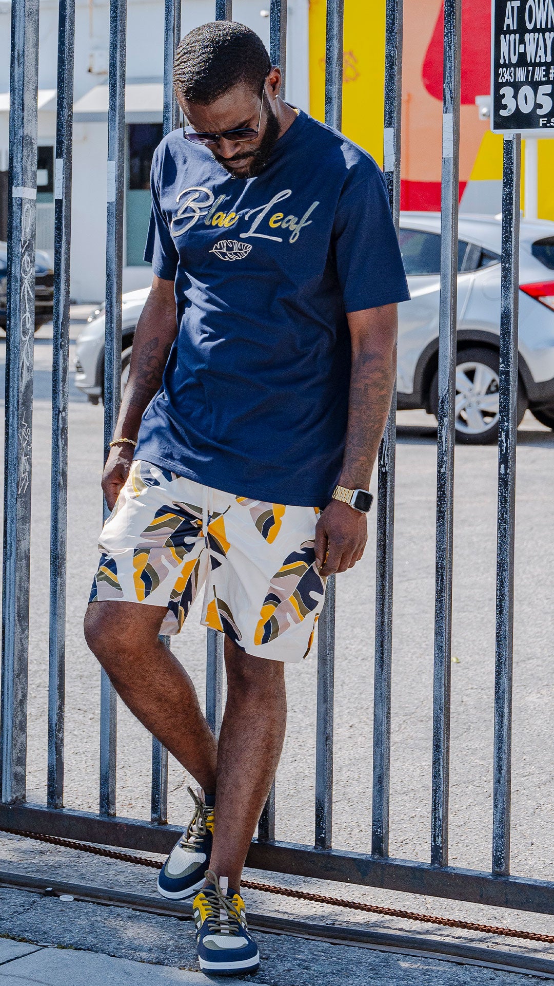 Signature Script Shirt, Shorts, Hat and Sneaker Combo