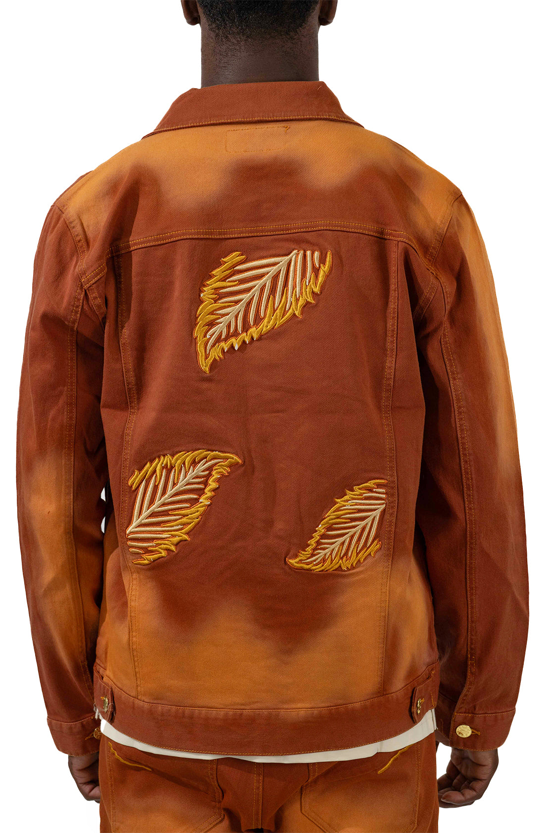 Harvest Rust Large Denim Jacket | Blac Leaf