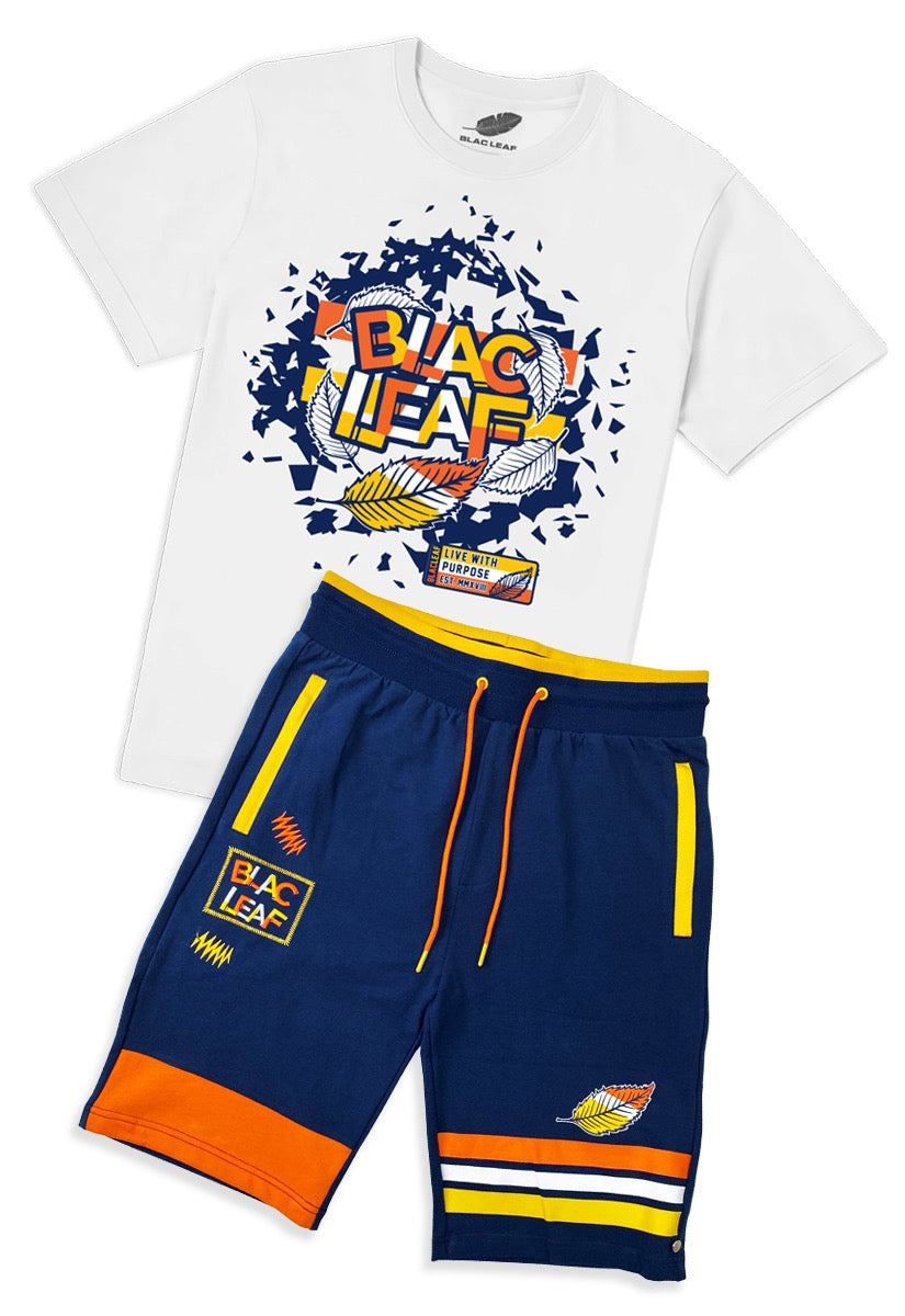 Copy of  Blac Leaf Shattered Domestic Tee and Shattered Leafs Knit Short Bundle