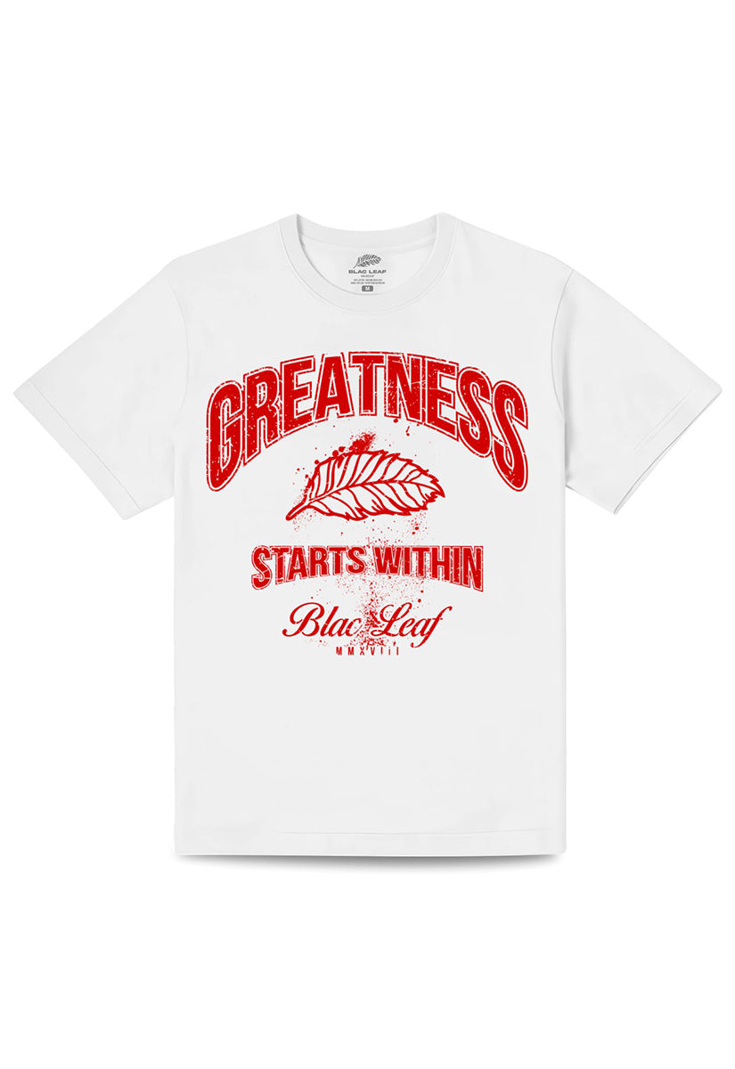 Greatness Starts Within White domestic Tee