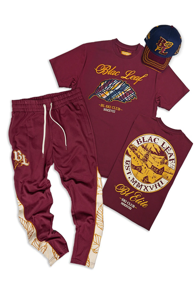 BL Plaid Leaf T-Shirt, Fleece Jogger and Trucker Hat Bundle