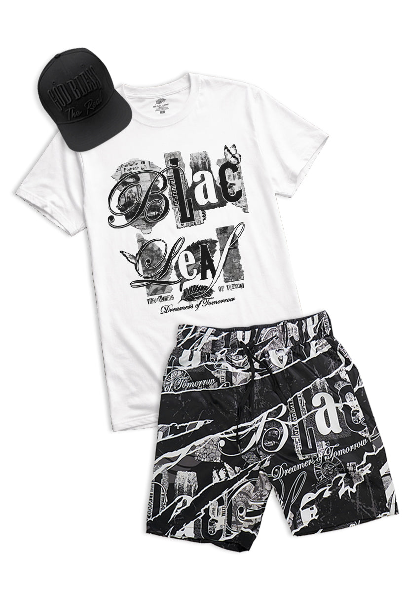 Calling All Dreamers Domestic Tee, AOP Shorts and Strapback Hat Bundle