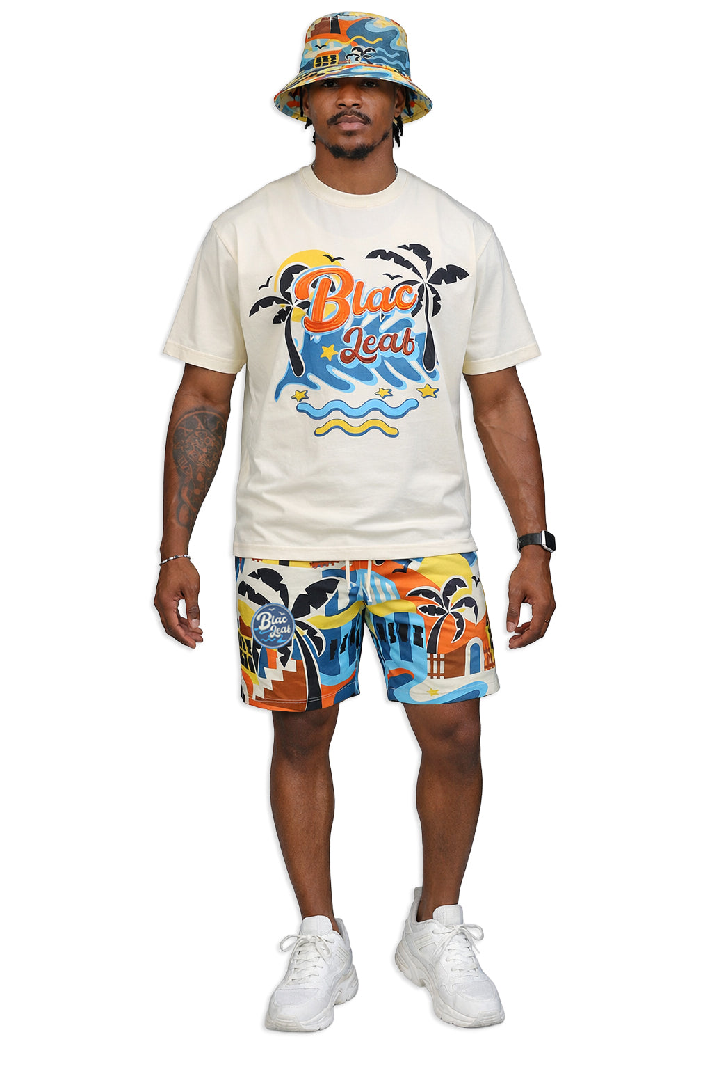 Life is Wonderful T-Shirt, Paradise T-Shirt, AOP Shorts and Bucket Hat Bundle