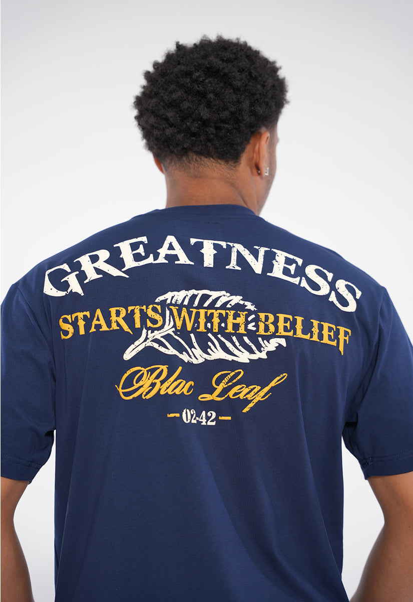 Greatness Starts With Belief T-Shirt, Denim Jeans, Trucker Hat and G7 Flex Sneakers Bundle