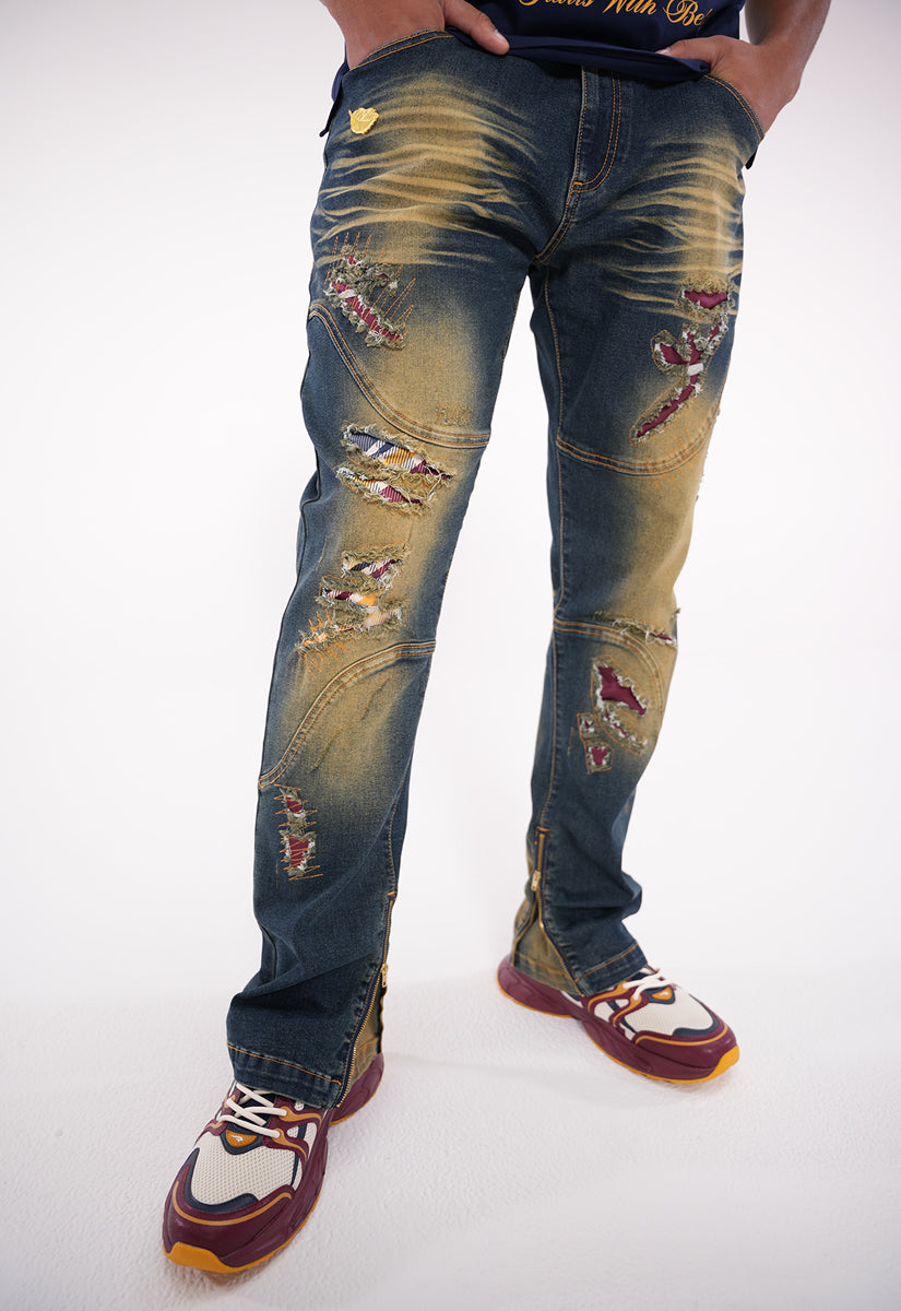 Greatness Starts With Belief T-Shirt, Denim Jeans and Trucker Hat Bundle