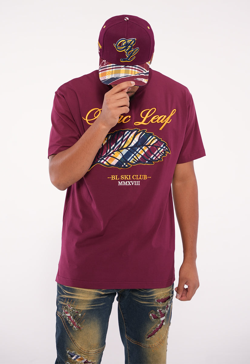 BL Plaid Leaf T-Shirt, Denim Jeans and Trucker Hat Bundle