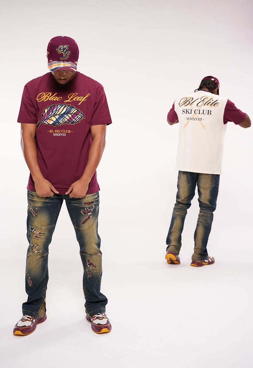 BL Plaid Leaf T-Shirt