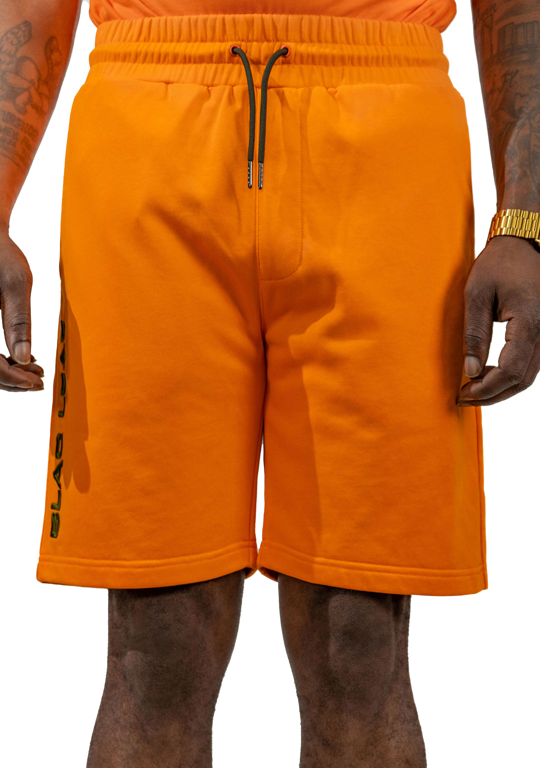 Live With Purpose Essential Orange Embroidered Shorts