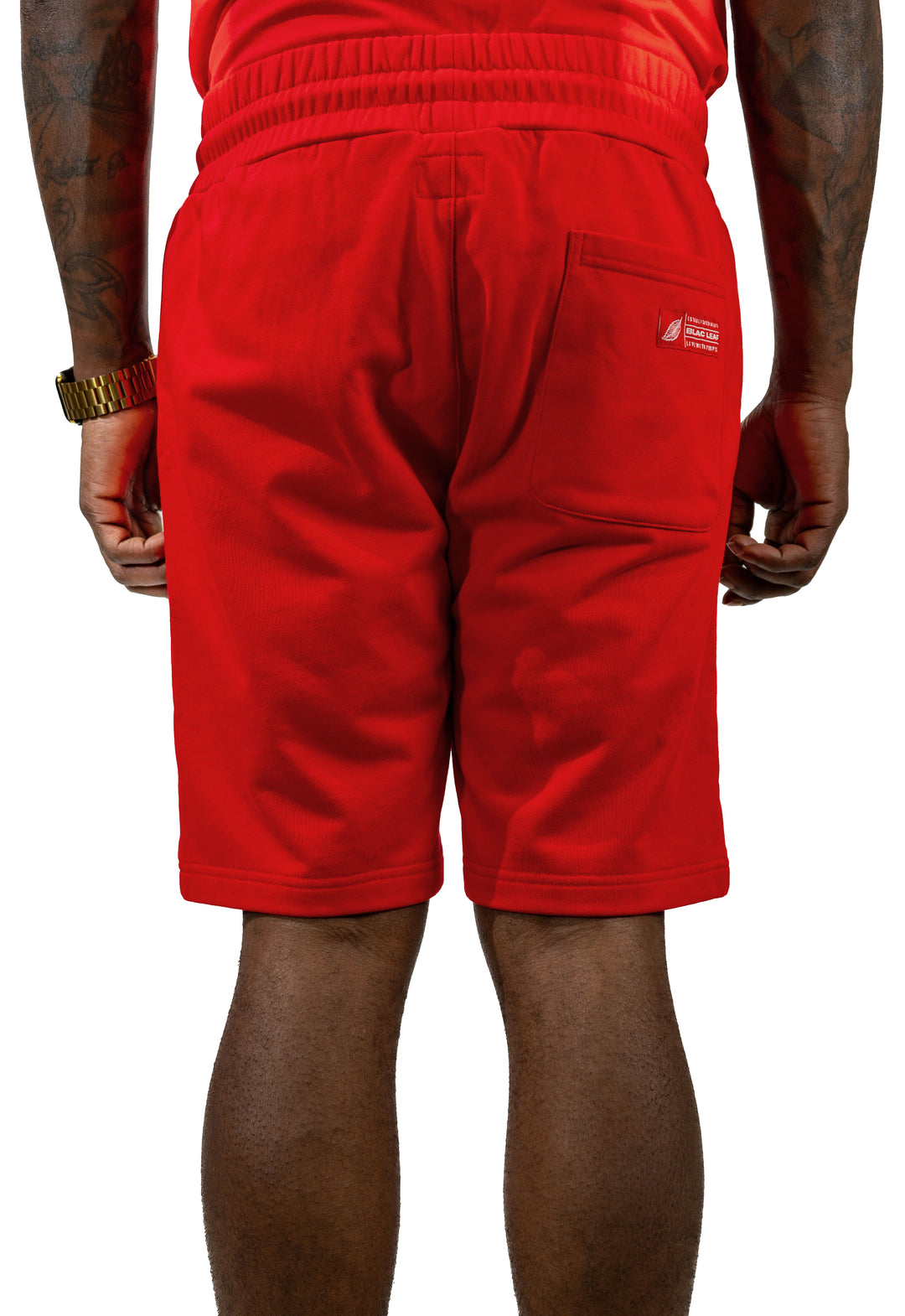 Live With Purpose Essential Red Embroidered Shorts