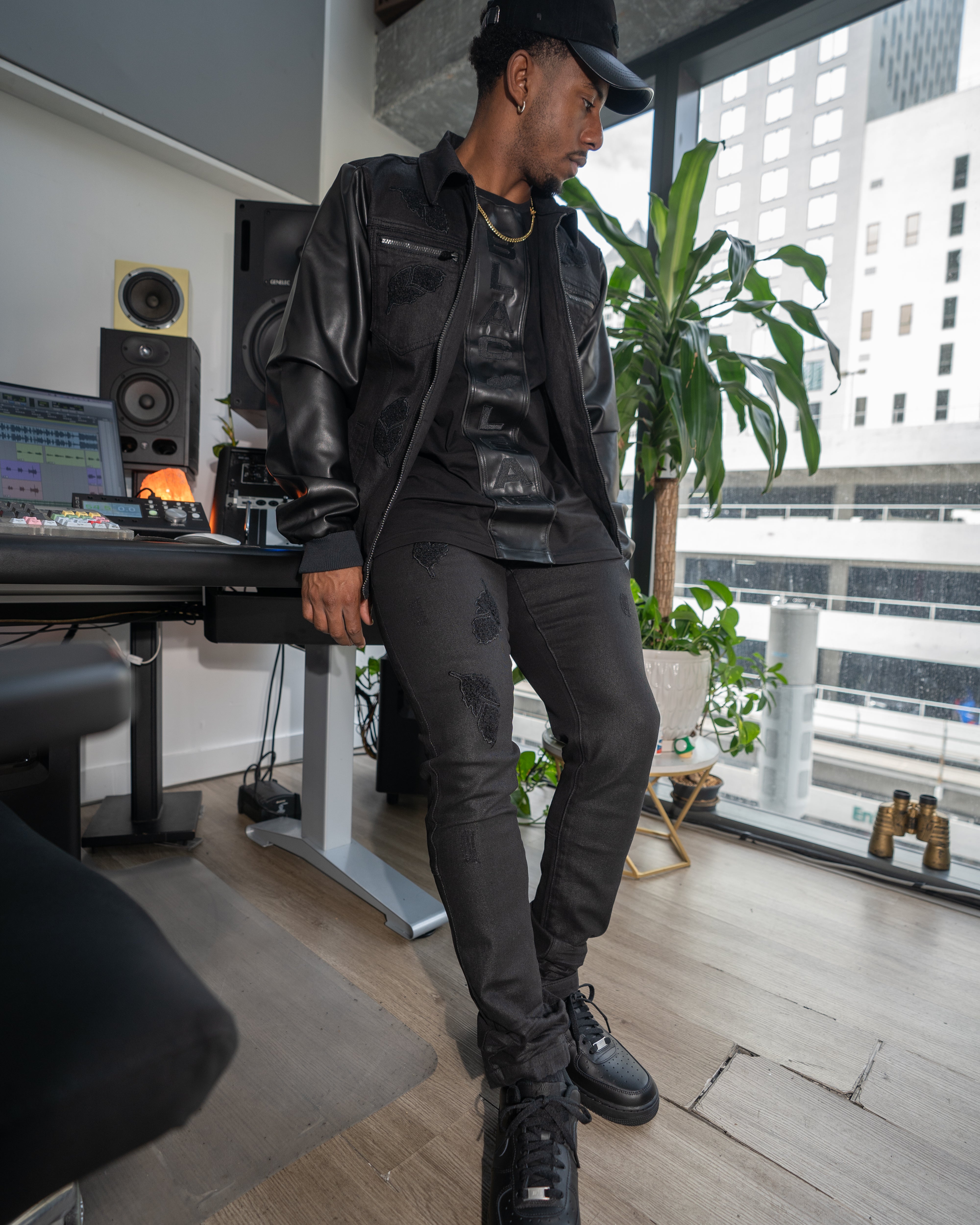 Denim faux jacket shop