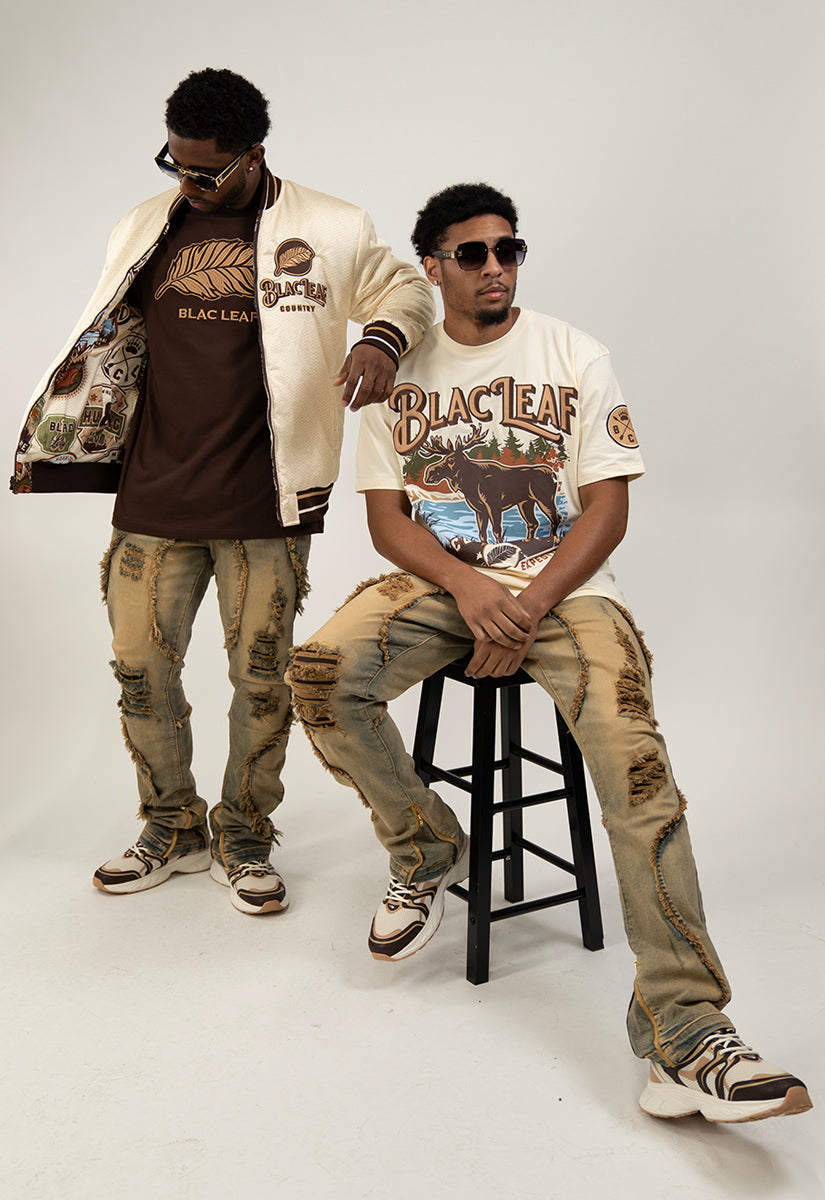 Wild Life Expedition T-Shirt, Denim Jeans, Trucker Hat and Sneaker Bundle