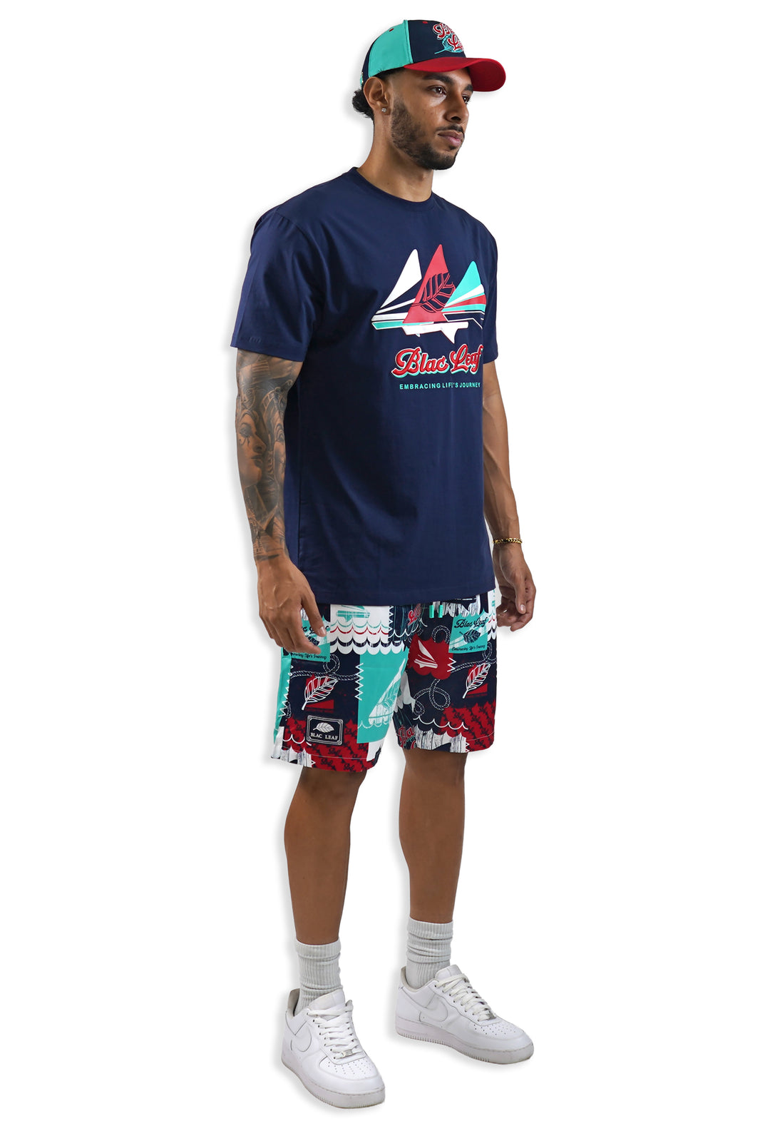 Embracing Life's Journey Shirt, AOP Shorts and Dad Hat Bundle