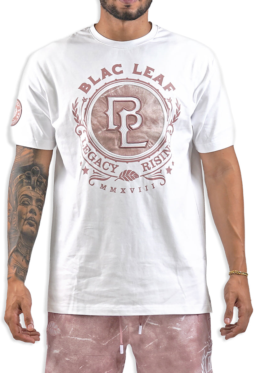Legacy Rising White Shirt (Marble Rose Pink) – Blac Leaf