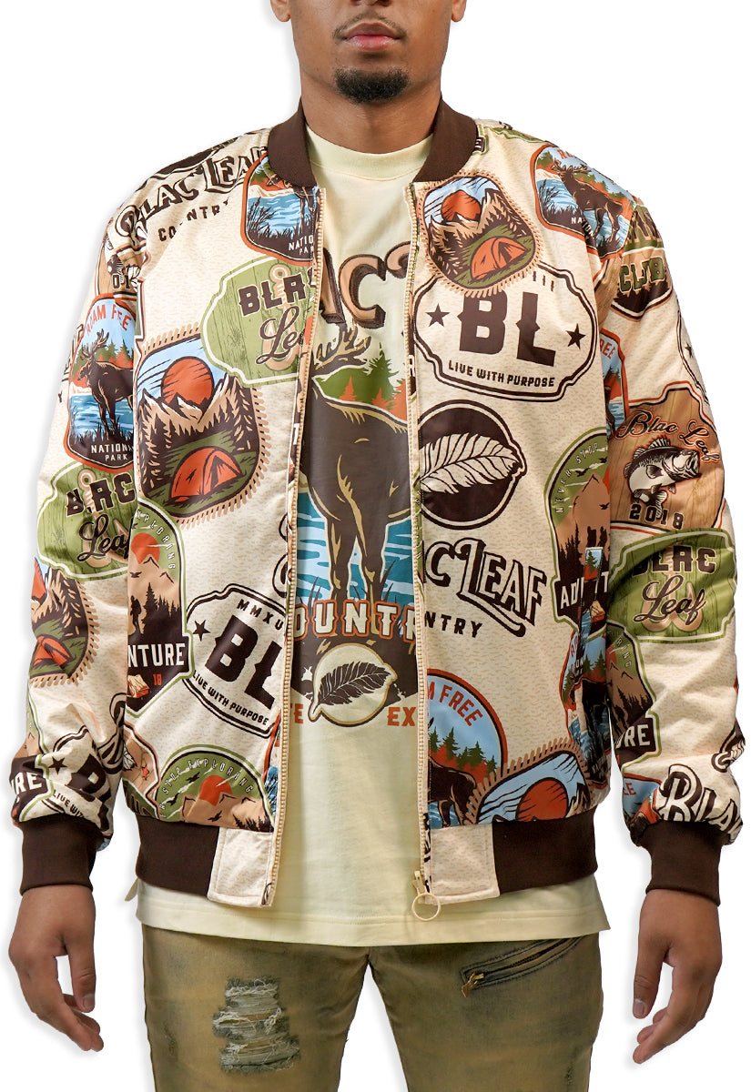 HUNTING CLUB REVERSIBLE BOMBER JACKET
