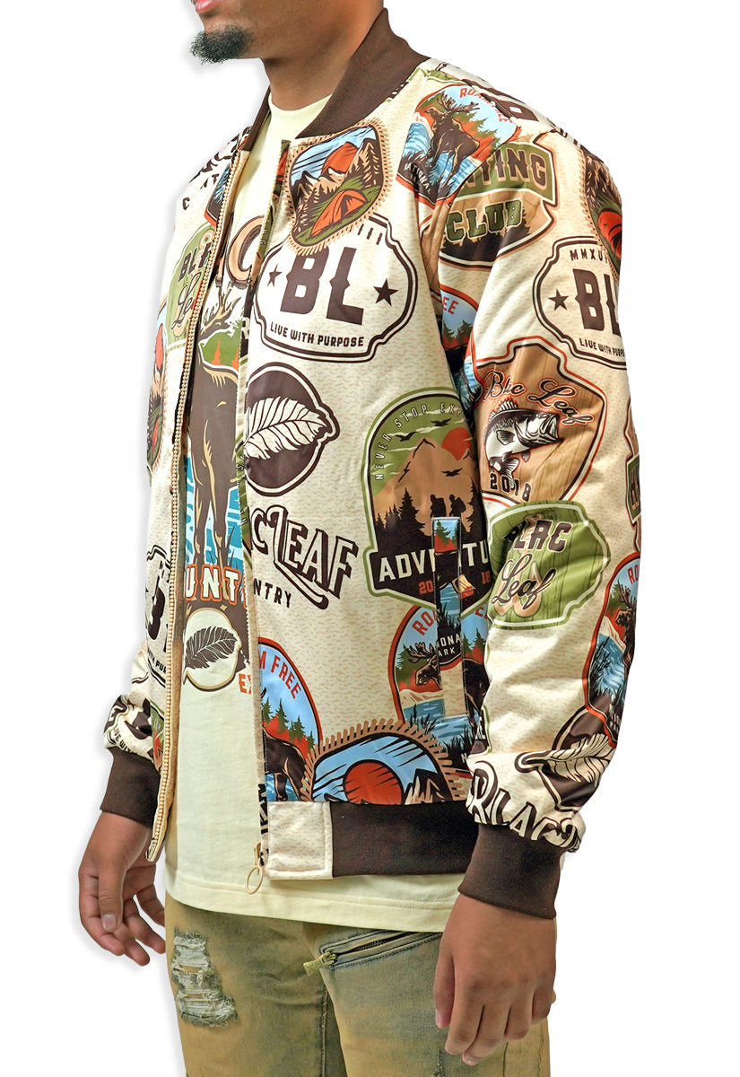 HUNTING CLUB REVERSIBLE BOMBER JACKET