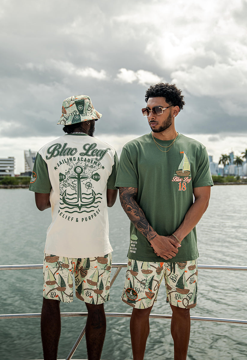 Sailing Academy Shirt, AOP Shorts and Bucket Hat Bundle