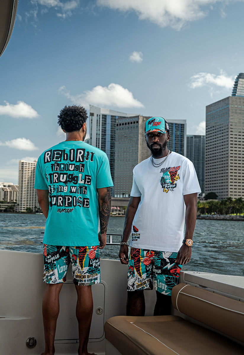 Stronger Beginning Shirt, AOP Shorts and Trucker Hat Bundle