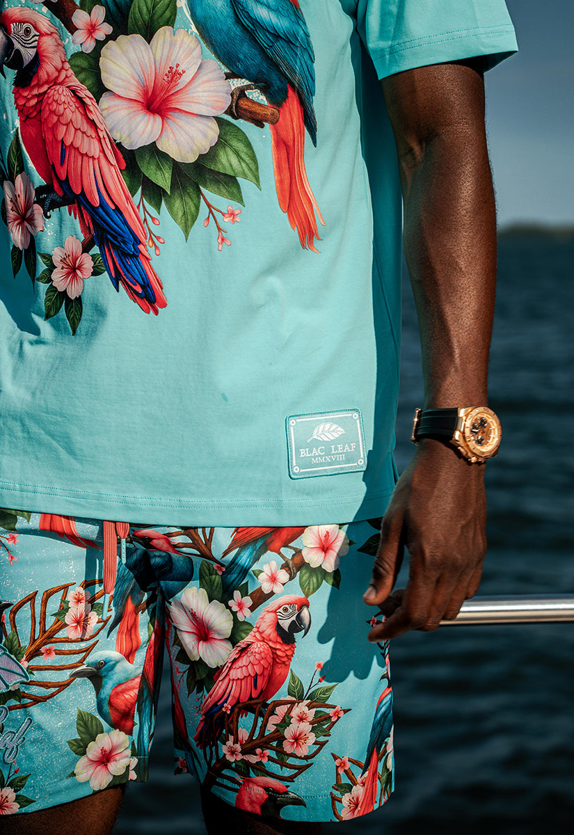 Tropical Arrangement T-Shirt, AOP Shorts and Bucket Hat Bundle