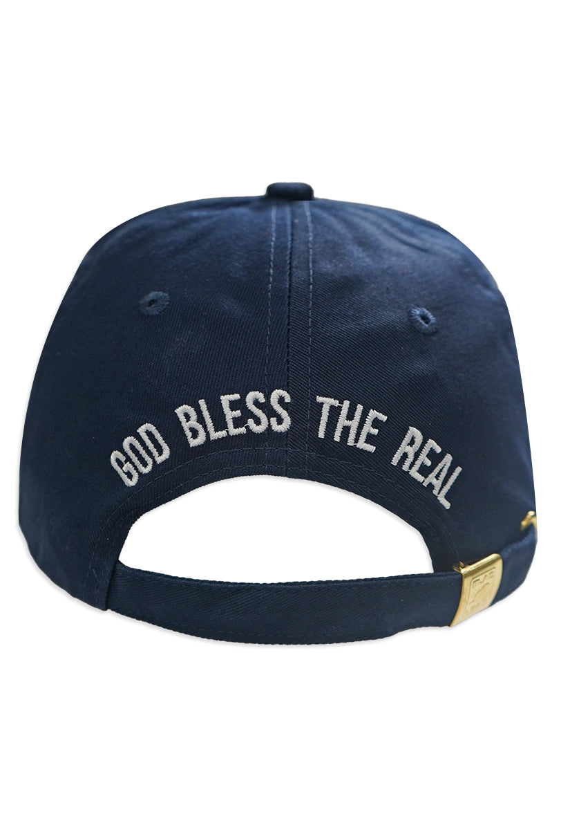 God Bless The Real Strapback Hat Navy – Blac Leaf