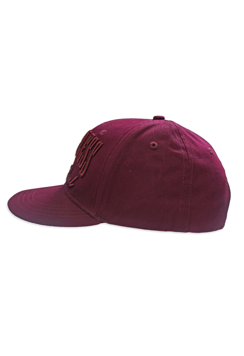God Bless The Real Strapback Hat Burgundy