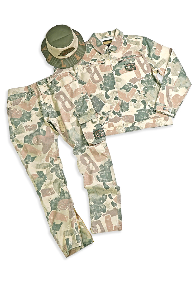 Rooted In Purpose Camo Jacket, Camo Twill Pants and Bucket Hat Bundle
