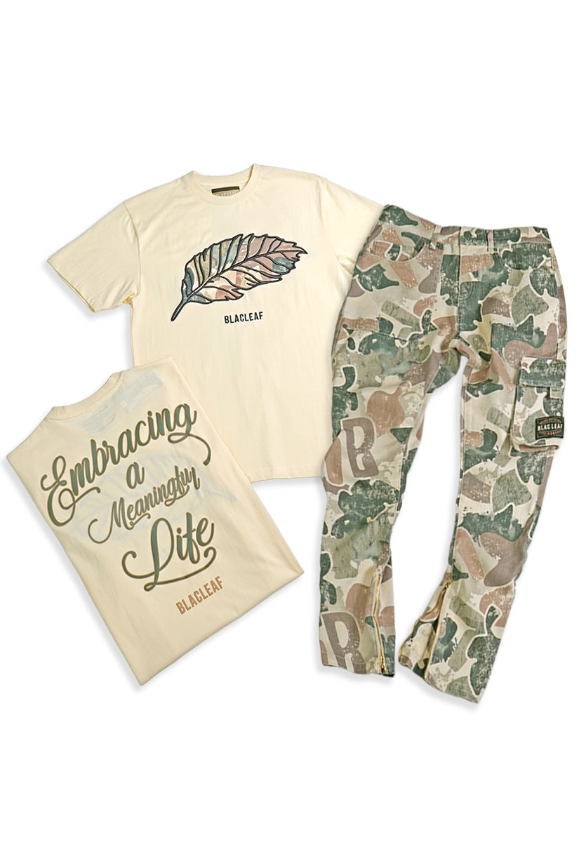 Embracing Life T-Shirt and  Camo Twill Pants Bundle