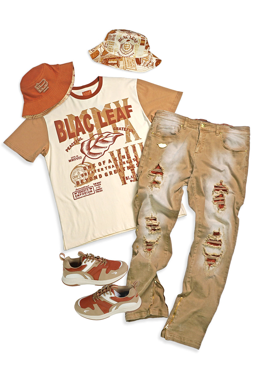 One of A Kind T-Shirt, Jeans, Bucket Hat, and G7 Sneakers Bundle