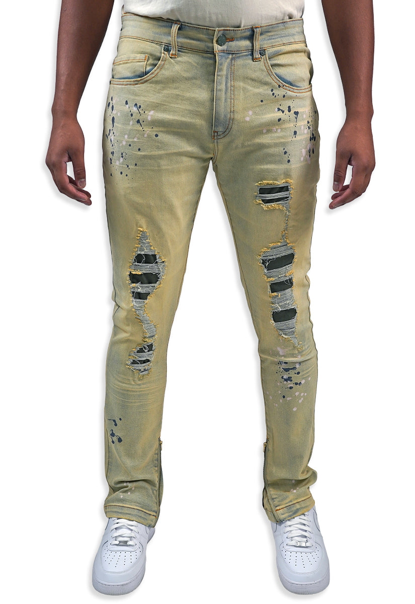 Military Olive Denim Jeans