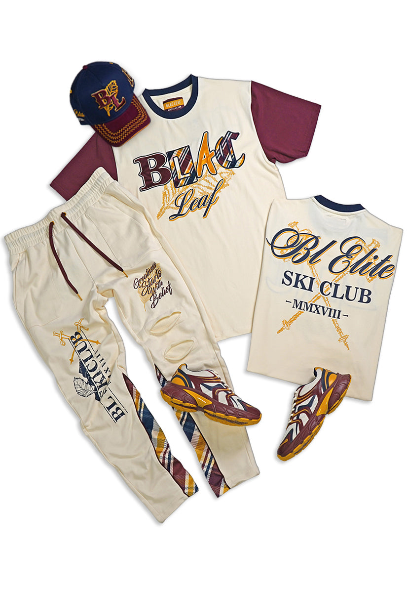 Plaid Patch Work Shirt, Sweat Pants, Trucker Hat and G7 Flex Sneakers Bundle