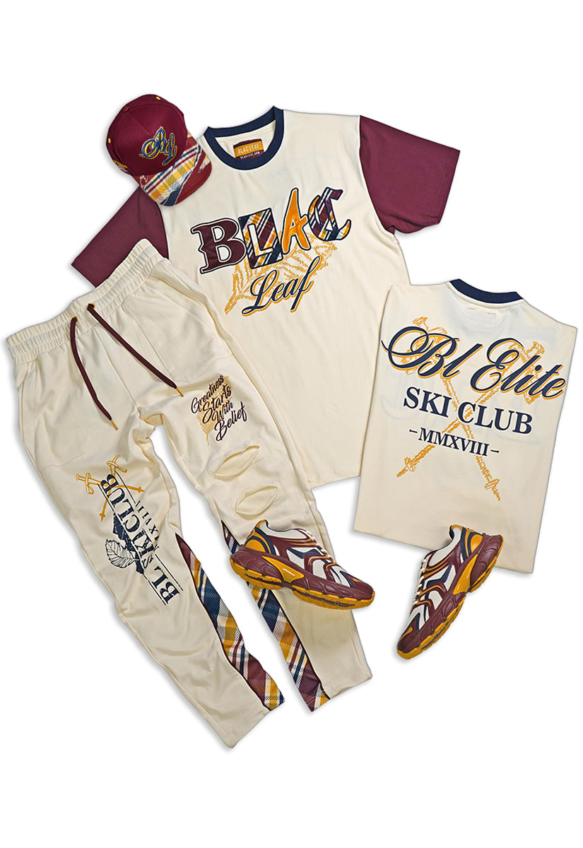 Plaid Patch Work Shirt, Sweat Pants, Trucker Hat and G7 Flex Sneakers Bundle