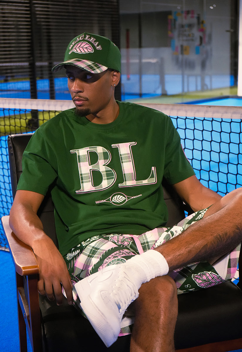 Members Only Mindset Green Shirt, AOP Shorts and Trucker Hat Bundle