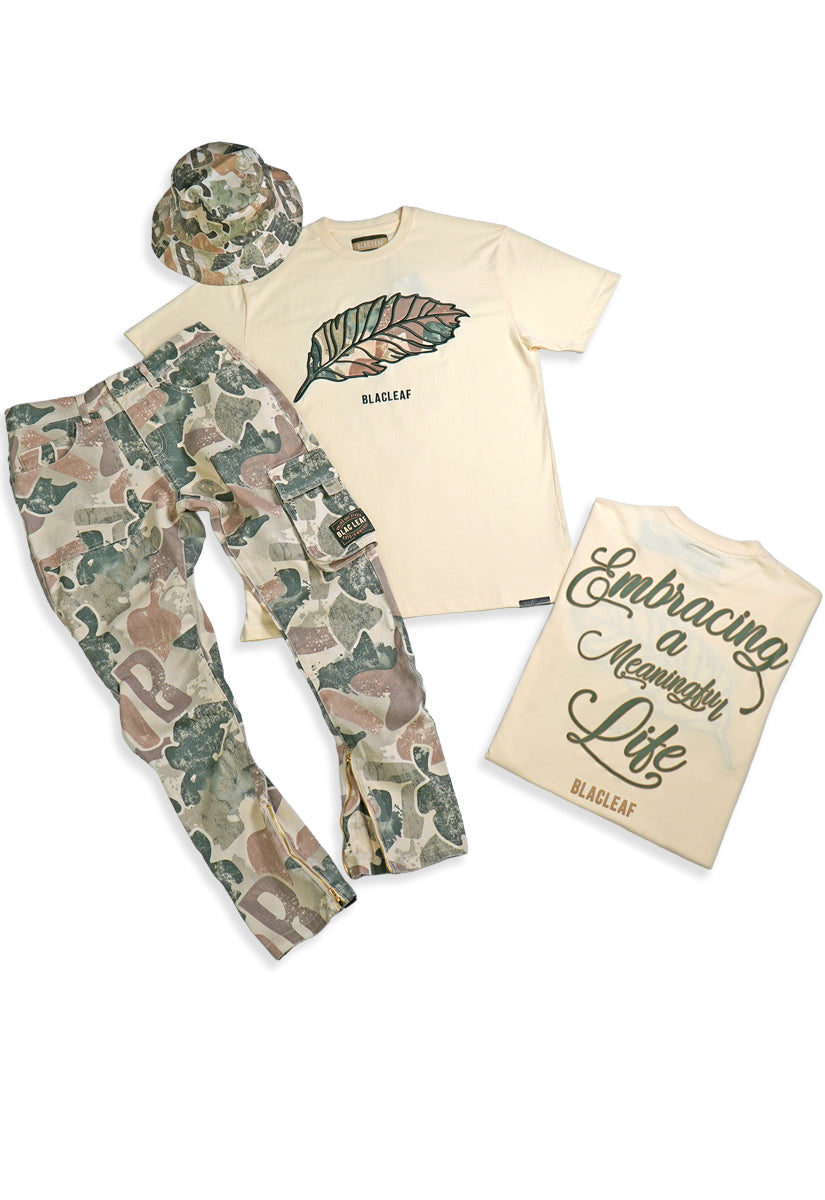 Embracing Life T-Shirt, Camo Twill Pants and Bucket Hat Bundle