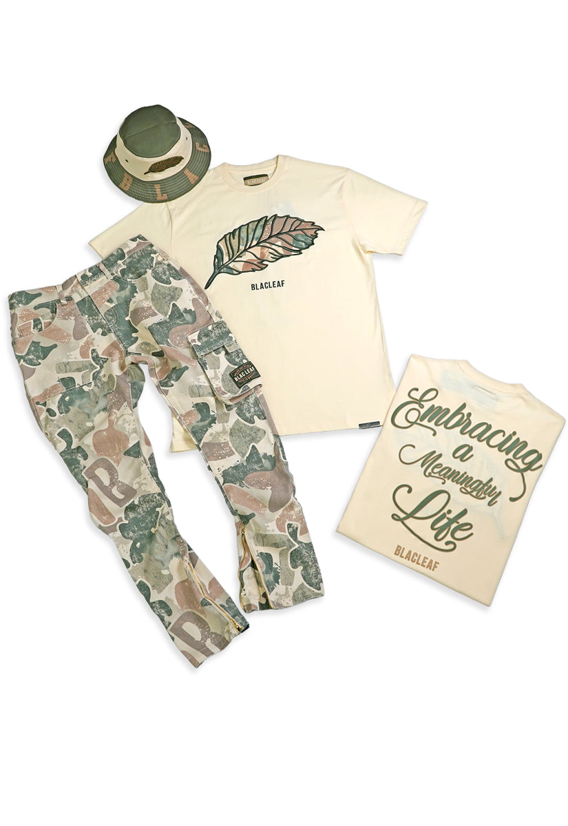 Embracing Life T-Shirt, Camo Twill Pants and Bucket Hat Bundle