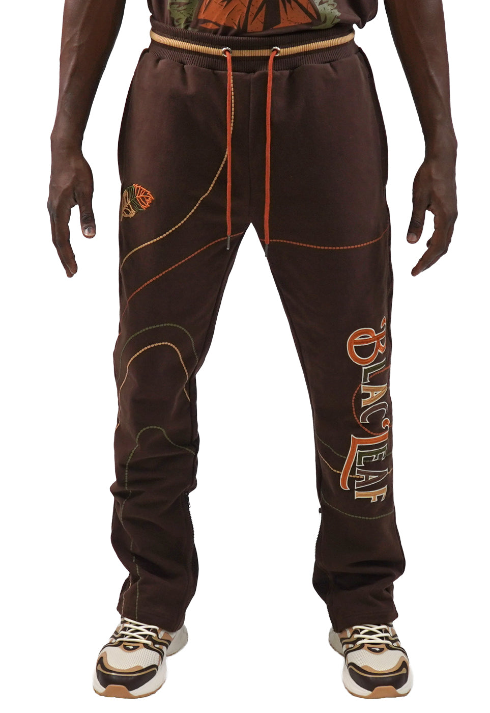 BUILT DIFFERENT SWEAT PANTS BROWN – Blac Leaf
