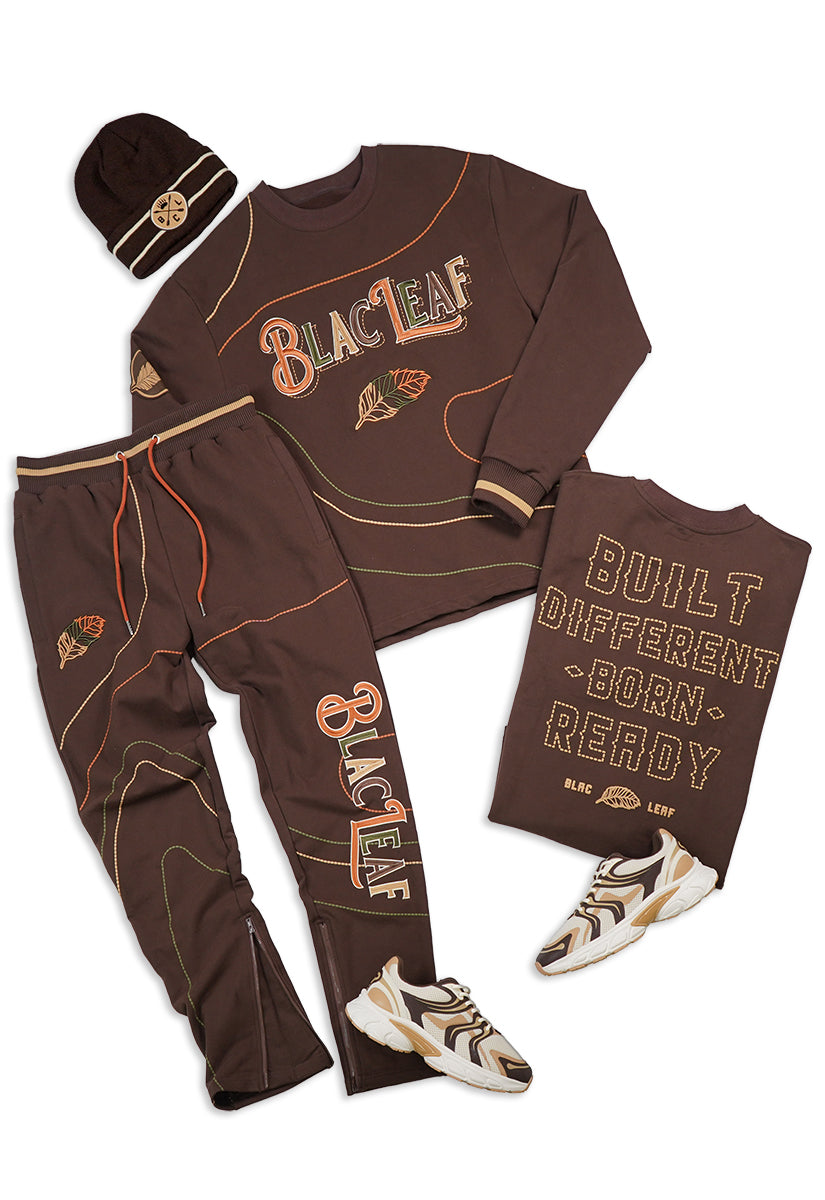 Built Different Crewneck, Sweat Pants, Beanie and Sneakers Bundle