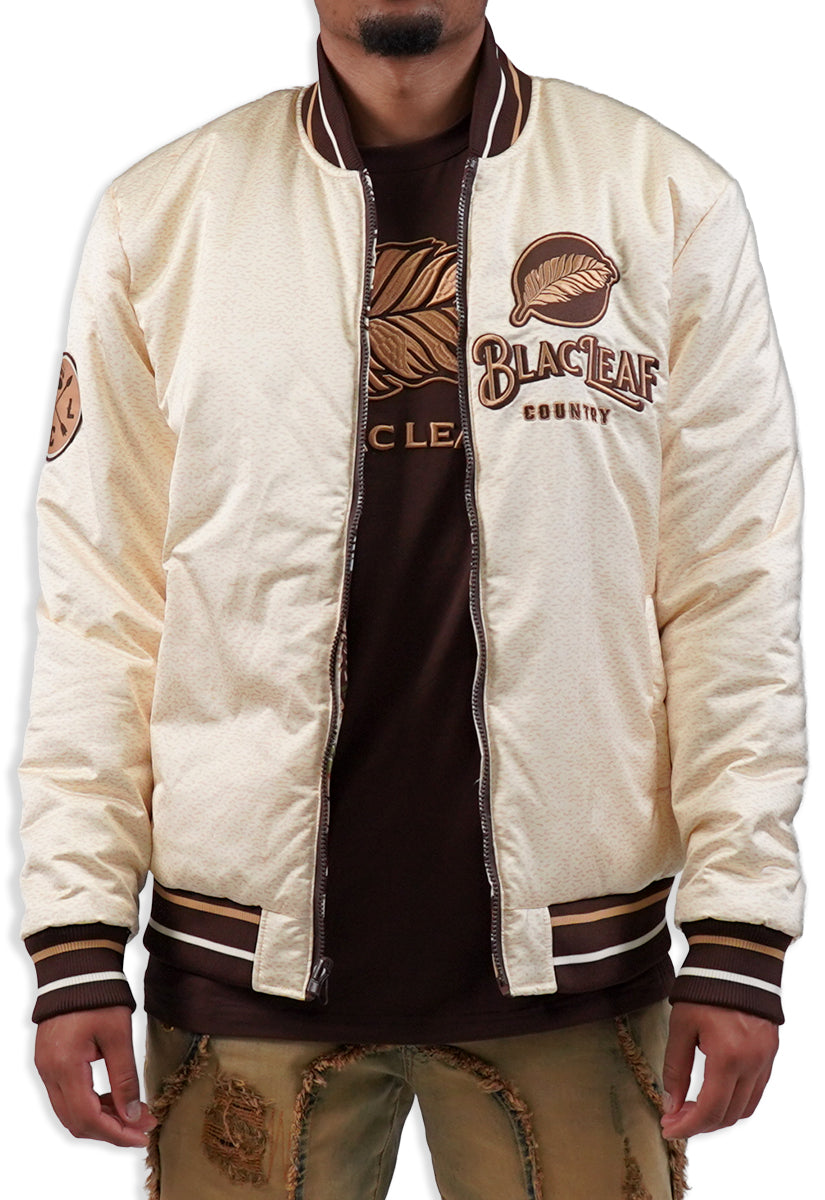 HUNTING CLUB REVERSIBLE BOMBER JACKET (CREAM JACKET ONE SIDE