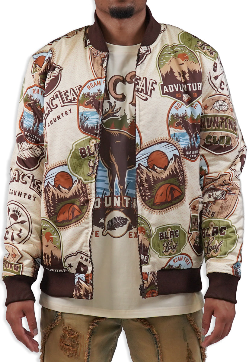 HUNTING CLUB REVERSIBLE BOMBER JACKET