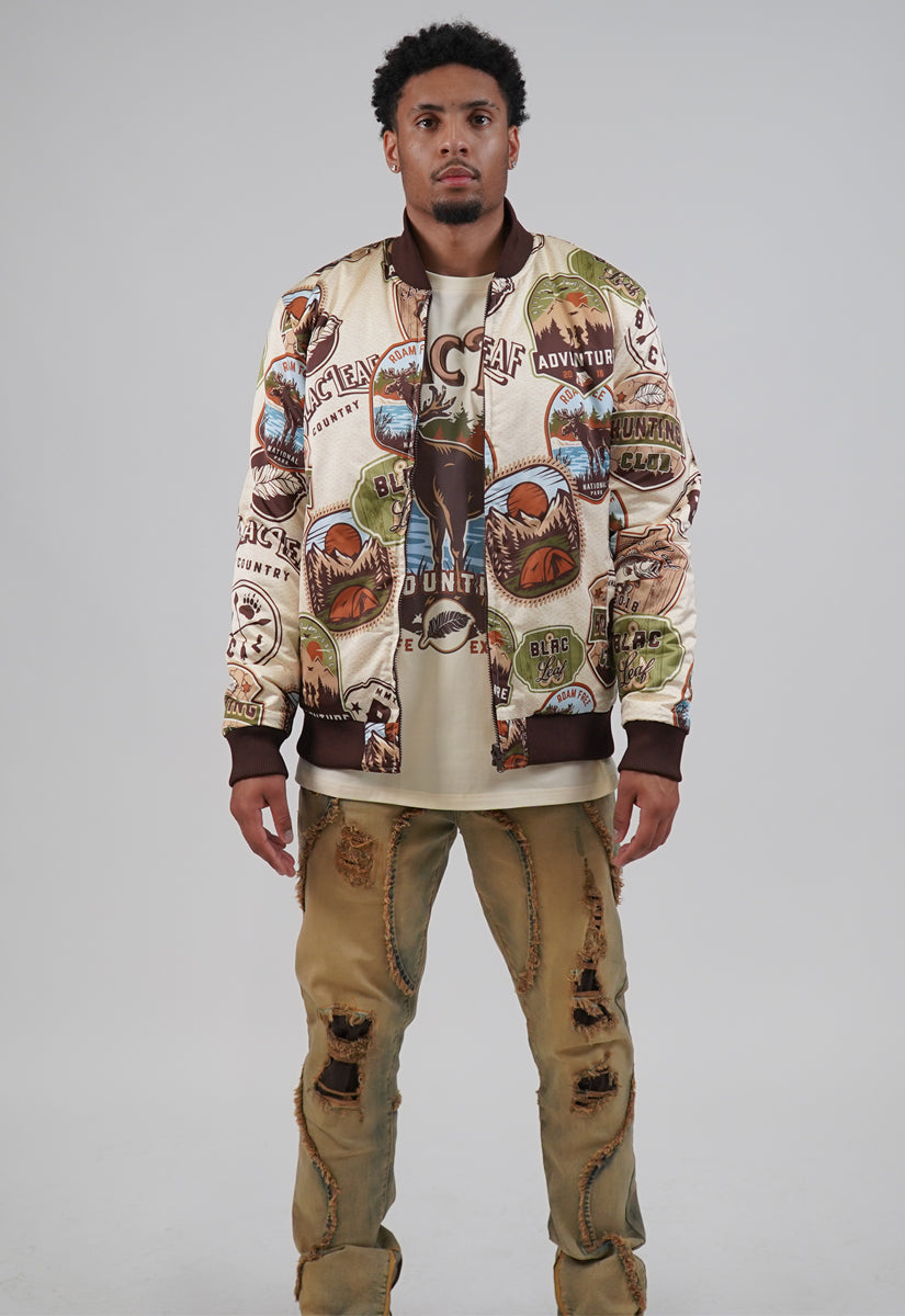HUNTING CLUB REVERSIBLE BOMBER JACKET