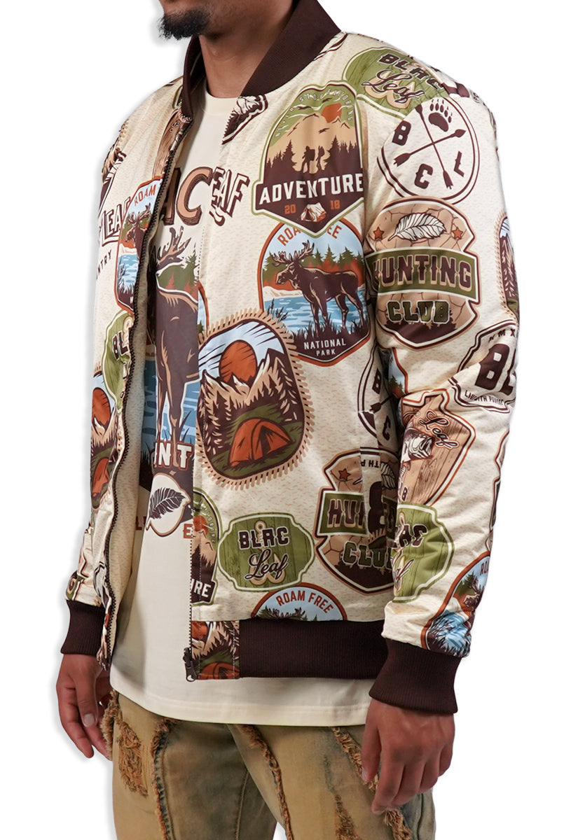HUNTING CLUB REVERSIBLE BOMBER JACKET