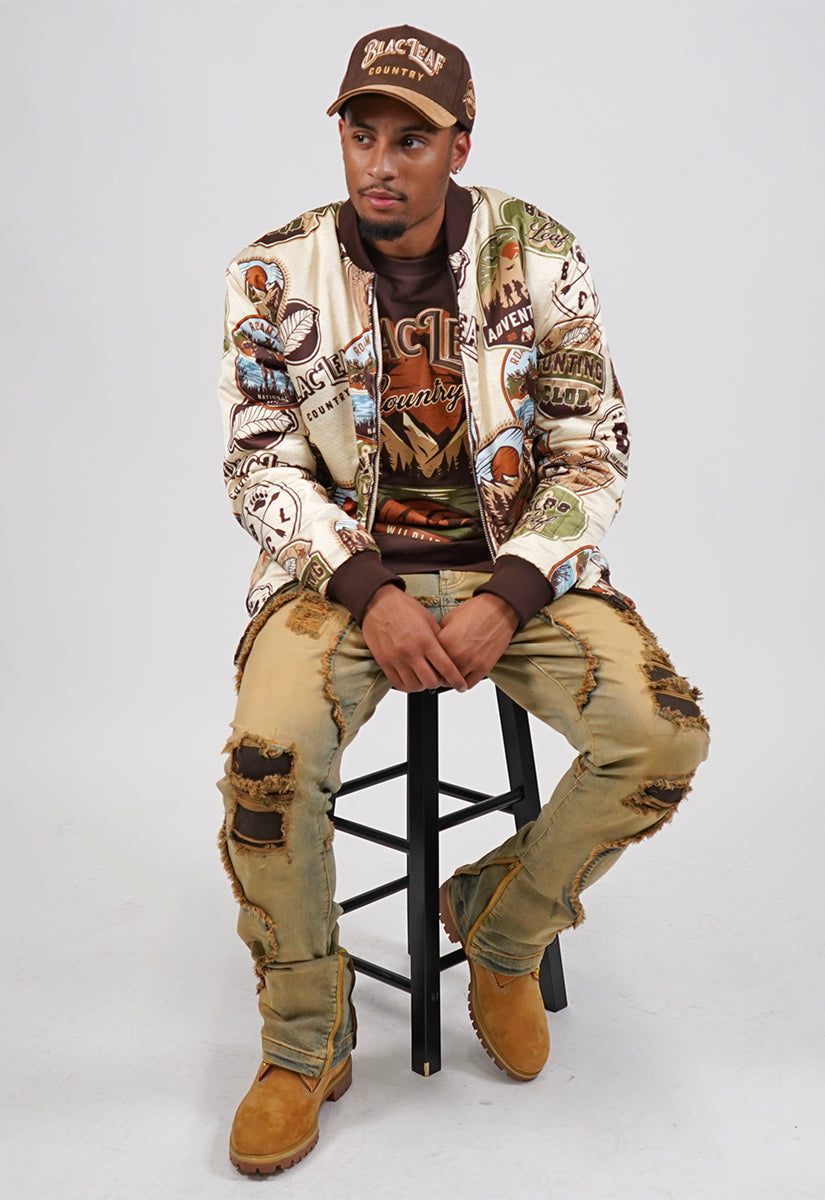 HUNTING CLUB REVERSIBLE BOMBER JACKET