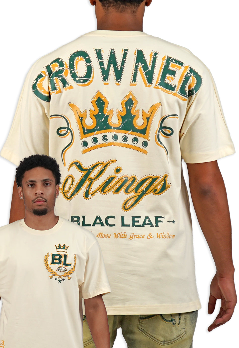 CROWNED KINGS T-SHIRT CREAM