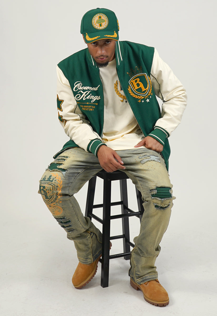 CROWNED KINGS BOMBER JACKET GREEN