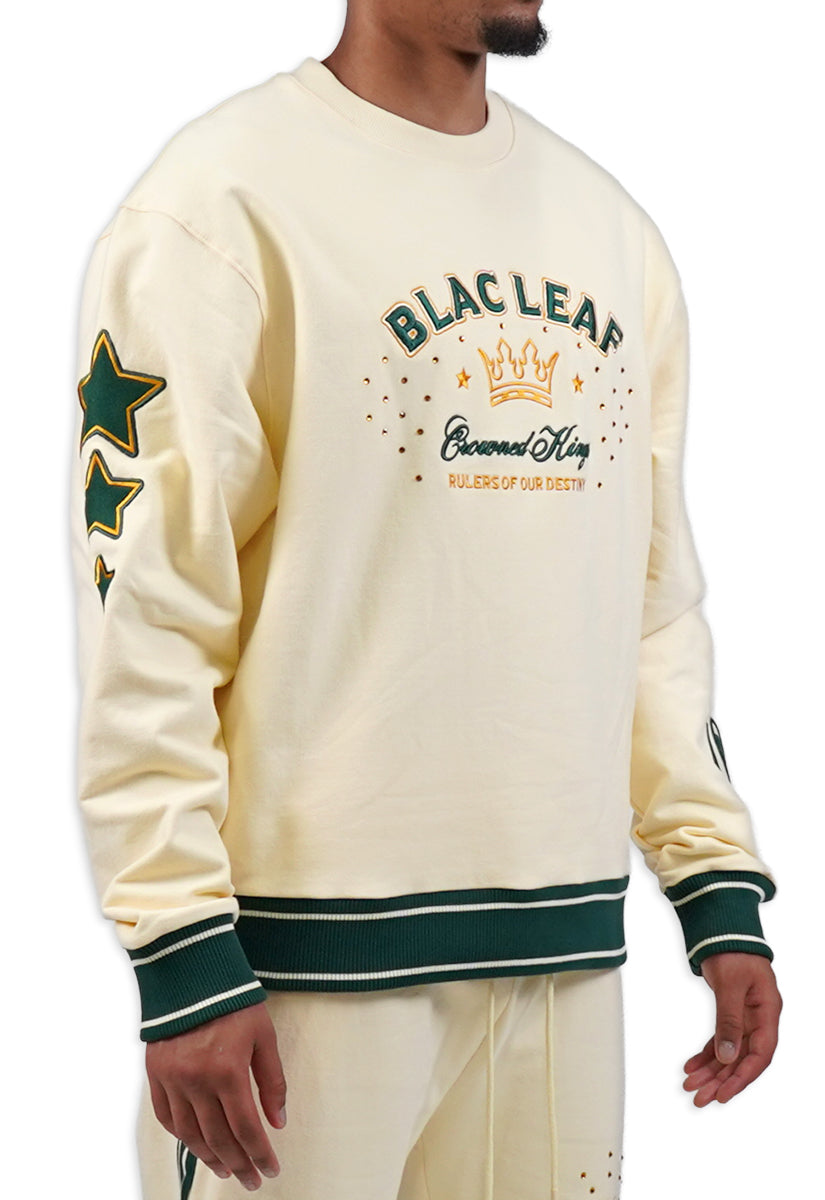 CROWNED KINGS CREWNECK CREAM