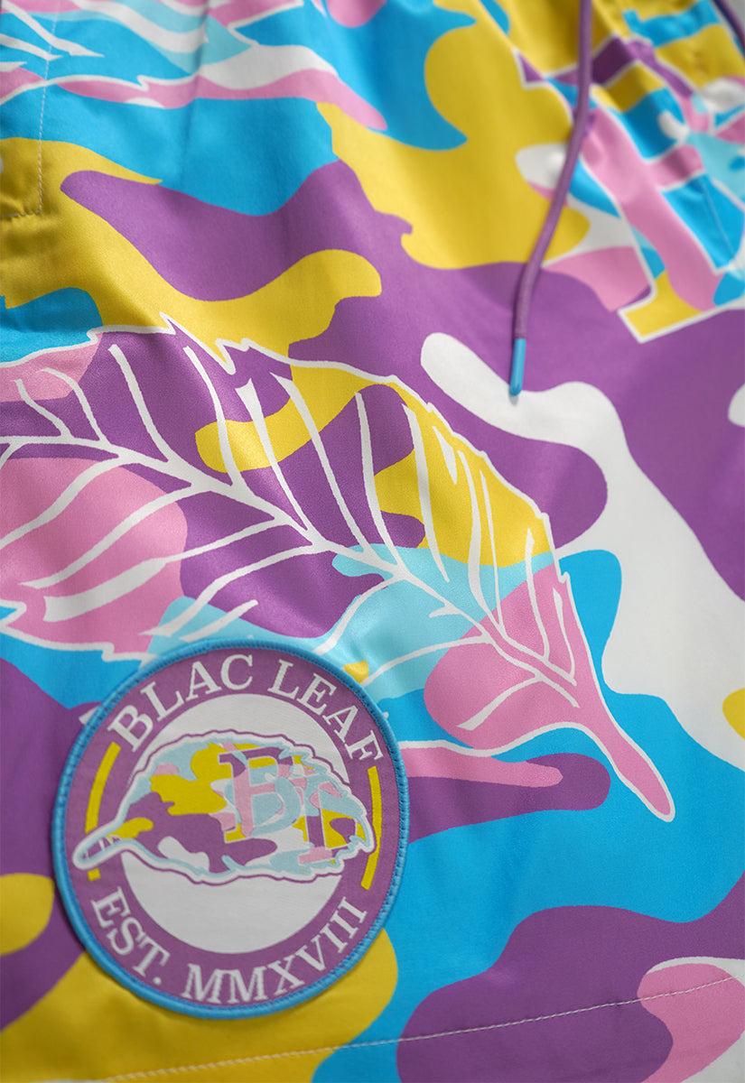 Branded Embroidered Colorblock T-Shirt, Purpose T-Shirt, AOP Shorts and Trucker Hat Bundle