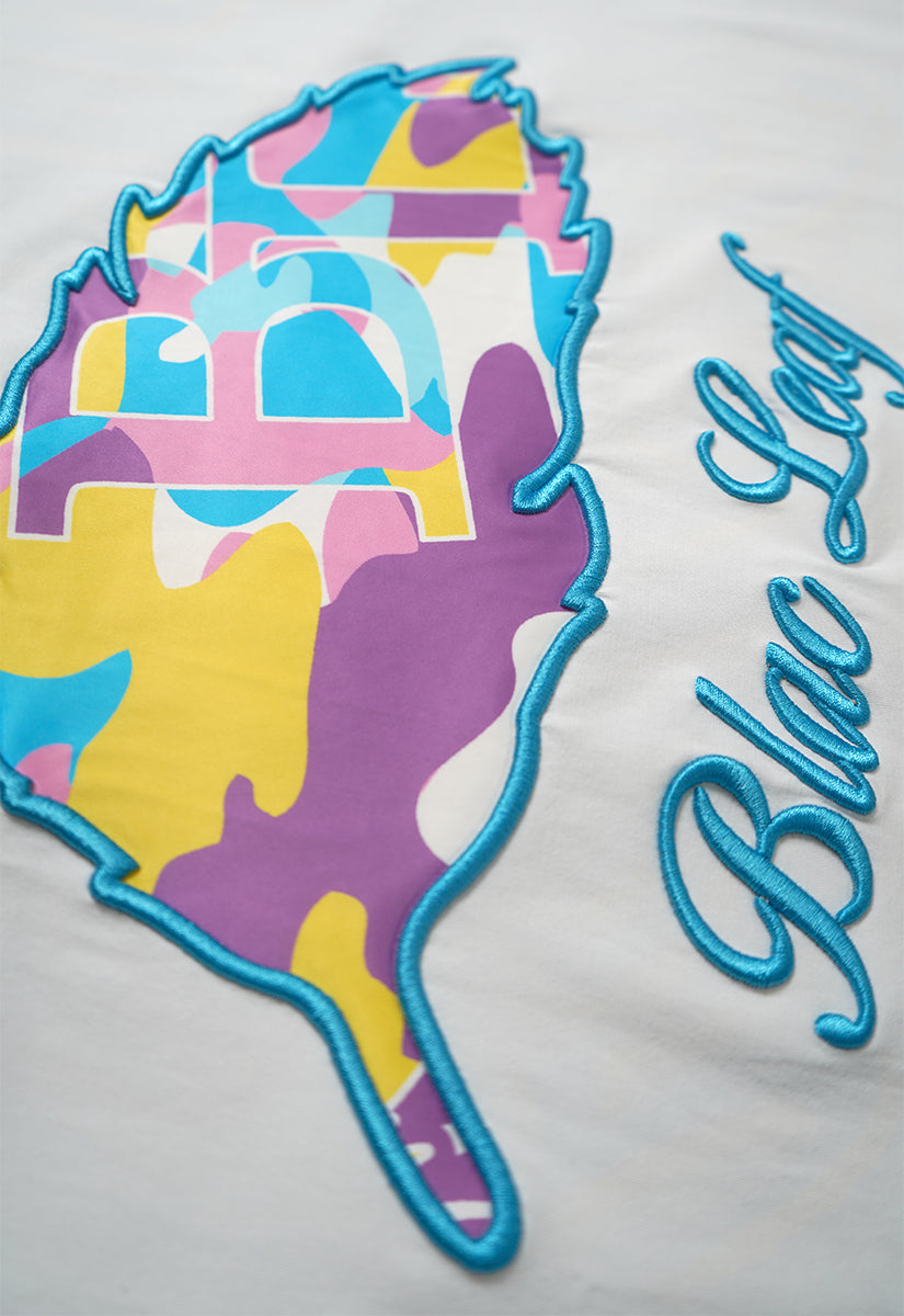 Branded Embroidered Colorblock T-Shirt, Purpose T-Shirt, AOP Shorts and Trucker Hat Bundle