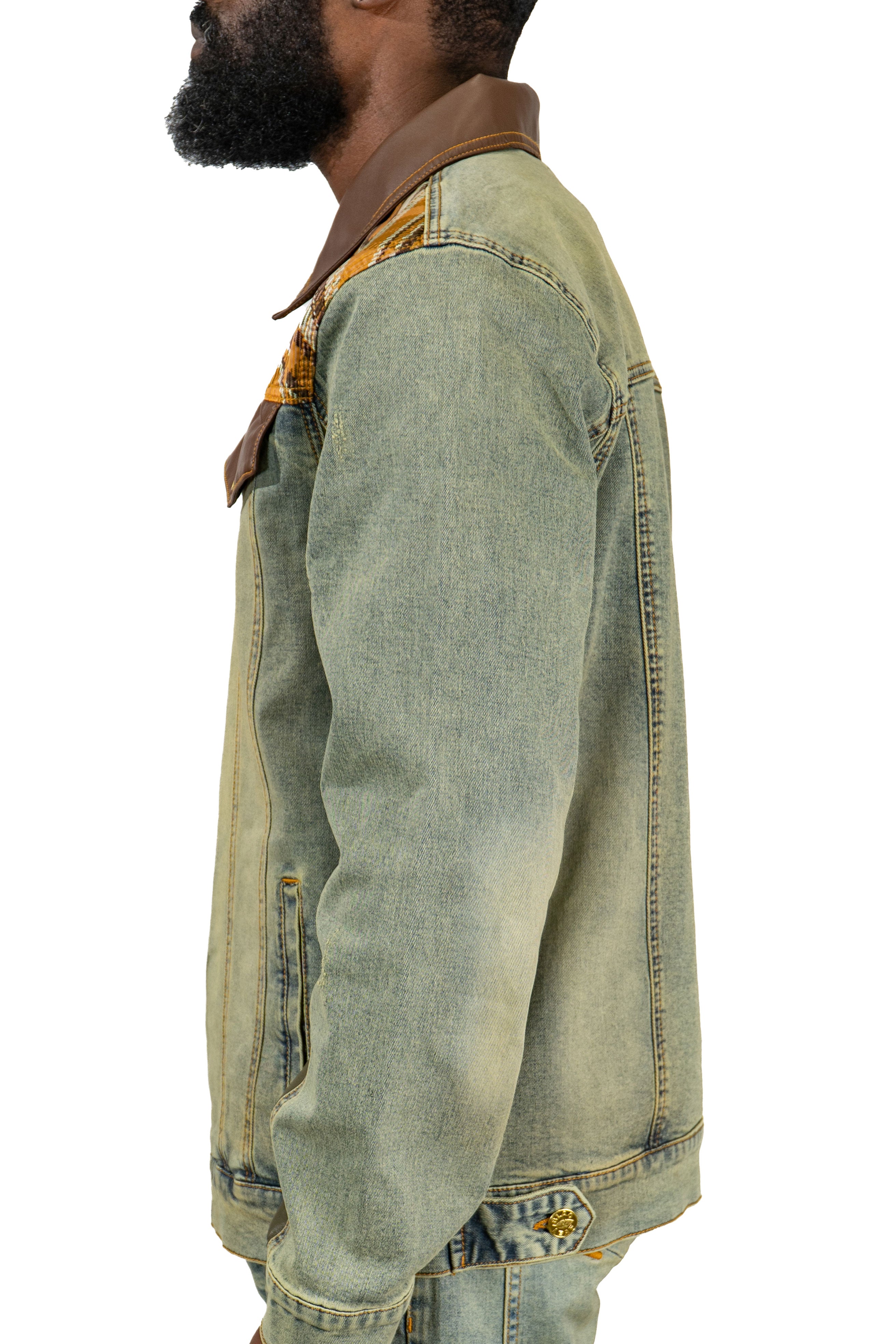 Great Things Plaid Denim Jacket | Blac Leaf