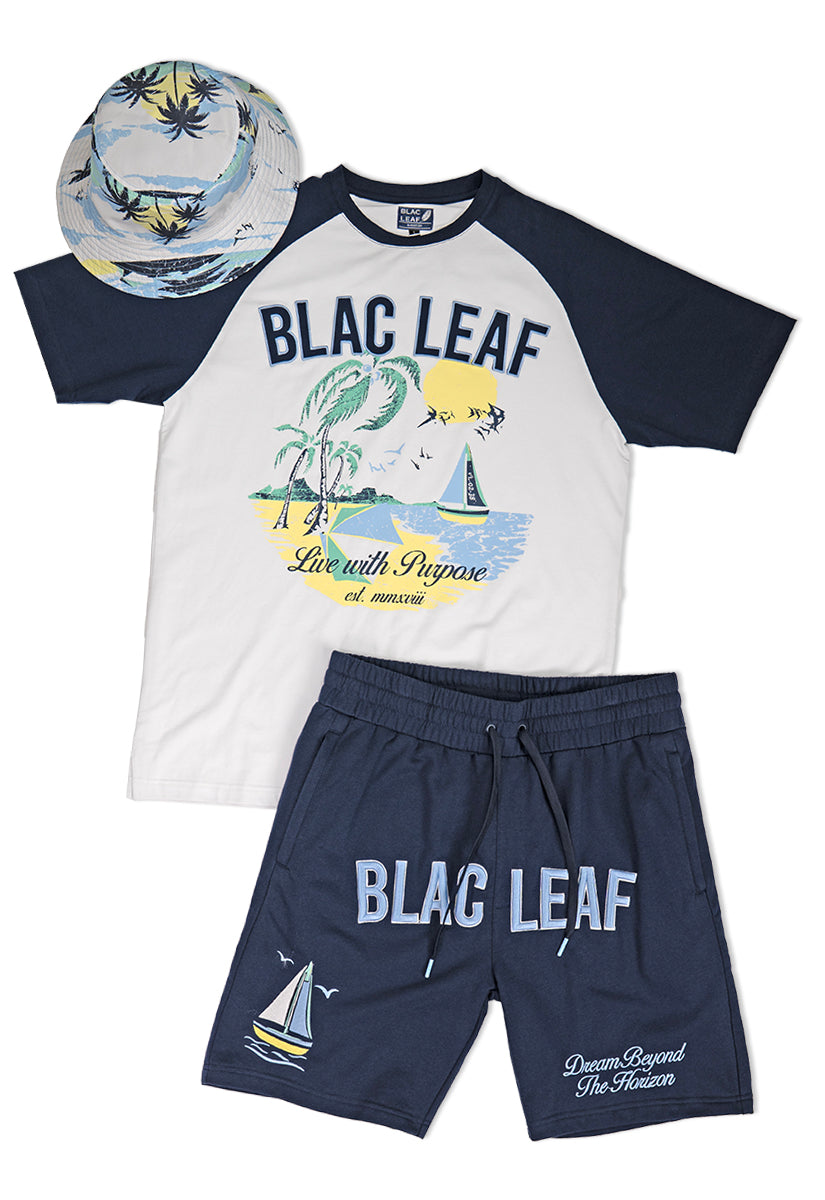 Escape To Paradise Raglan Shirt, Beyond Shorts and Bucket Hat Bundle